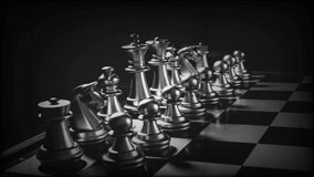 Chess board game. Strategy ideas concept business futuristic graphic icon. Retro video overlay.
