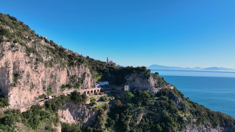 Panorama of the Amalfi Coast, Italy.
Aerial view of the Amalfi coast.