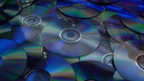 blue reflections on cds backside