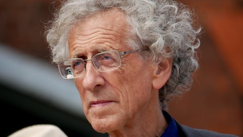 Norwich, Norfolk, United Kingdom. August 10, 2021. Piers Corbyn at Anti Vaccination rally in Norwich.