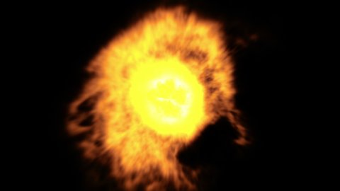 A fast double explosion of a cosmic object (supernova) in the deep, dark space. Useful fx element.
