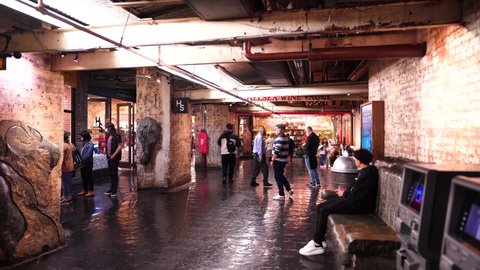 New York USA 10th Oct. 2021 : Chelsea Market is a food hall, shopping mall, located in the Chelsea neighborhood of the borough of Manhattan, in New York City. 