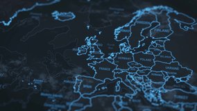 world map animation. Close up of Europe continent. - Powered by Shutterstock - Get 15% off with code: PIKWIZARD15