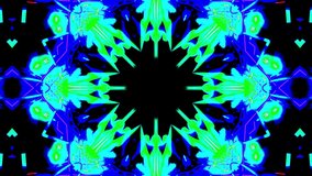 Colorful Kaleidoscopic Disco Visual. VJ Loop For Party.