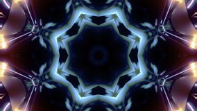 Colorful Kaleidoscopic Disco Visual. VJ Loop For Party.