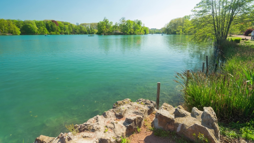 Timelapse Lac du Parc de la Tete D'or - Lyon, France