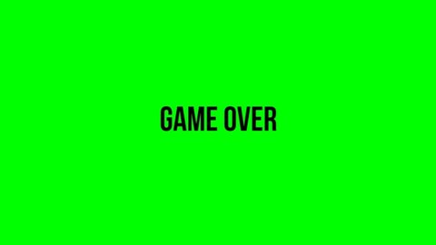 Game Over Animated Video On Green Stock Footage Video (100% Royalty ...