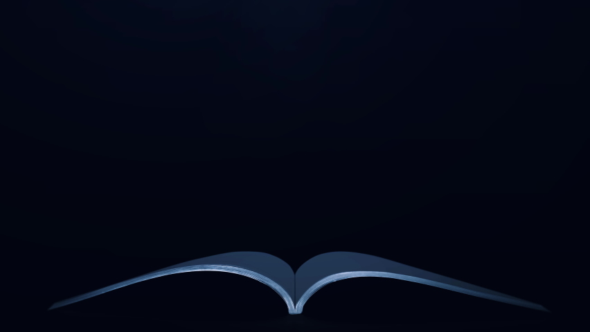 Learning from books or textbooks and the Internet around the world helps create new ideas. Slow-moving interconnected polygons surround a glowing light bulb and there is a book below. dark background. | Shutterstock HD Video #1084858354