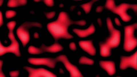 Liquid red waves abstract motion background. Seamless loop.