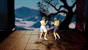 pixel art fighting arcade game background - Powered by Shutterstock - Get 15% off with code: PIKWIZARD15