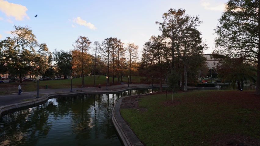 Afternoon view of the Louis Armstrong Park at New Orleans, Louisiana