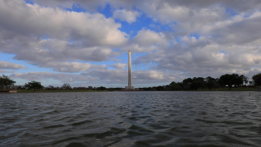 Huge tower monument in San Jacinto Battleground State Historic Site at Texas
