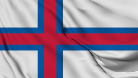 Flag of Faroe Islands. High quality 4K resolution	