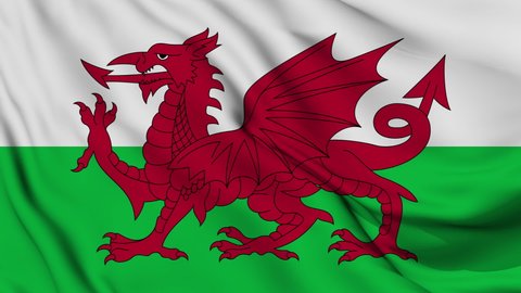 Flag of Wales. High quality 4K resolution	