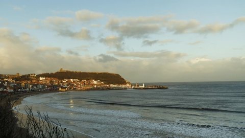 Dusk on a winters day looking over the South Bay at Scarborough