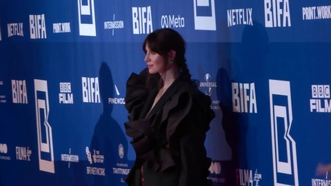 London, England: December 5th 2021: Caitriona Balfe photocall at the British Independent Film Awards 2021 (BIFA)  