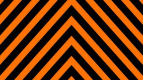 visual background. seamless moving background. background video with a line pattern moving up, forming a triangle consisting solid orange and black.