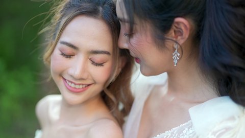 Asian lesbian kiss Stock Video Footage - 4K and HD Video Clips