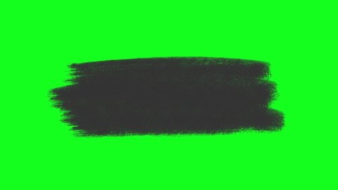 Grunge brush texture paint background, scribble texture highlight animation in and out hand-drawn isolated green screen chroma key
