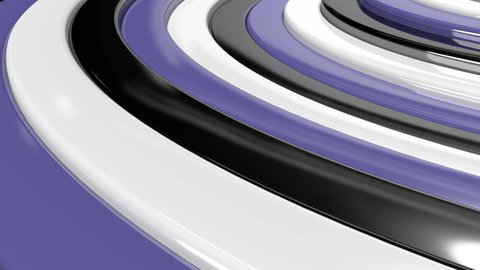 Animated Metal Plastic Rings - 4K Seamless Loop - Pantone 2022 Color of the Year Very Peri - synth wave retro wave futuristic style background - 3D rendering