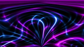 Illuminated futuristic background with glowing laser lines, data flow, bright changing curves, cosmic creative background, seamless abstract pattern, loop stock video
