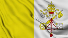 Flag of Vatican. High quality 4K resolution	