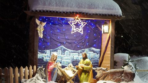 Christmas Manger 2022 Christmas Nativity Art Stock Video Footage - 4K And Hd Video Clips |  Shutterstock