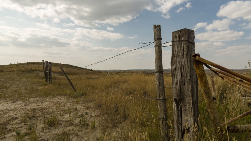Time lapse over Teddy Roosevelt National Park in North Dakota