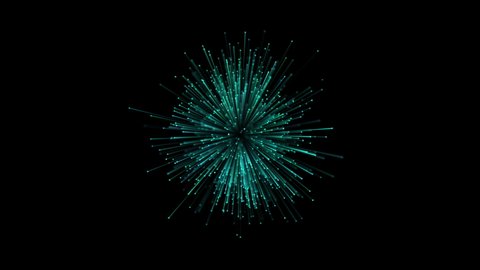 Optical fiber sheaf abstract motion background. Glowing bundle of Optic cables loop animation
