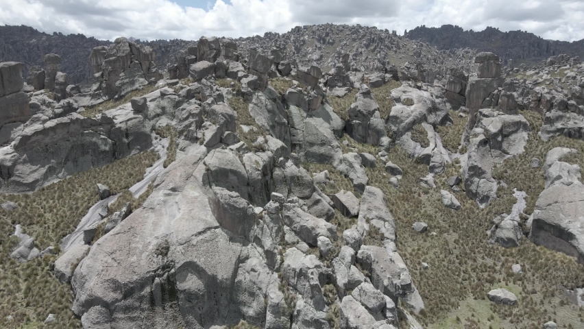 mountain stone forest in the peruvian andes