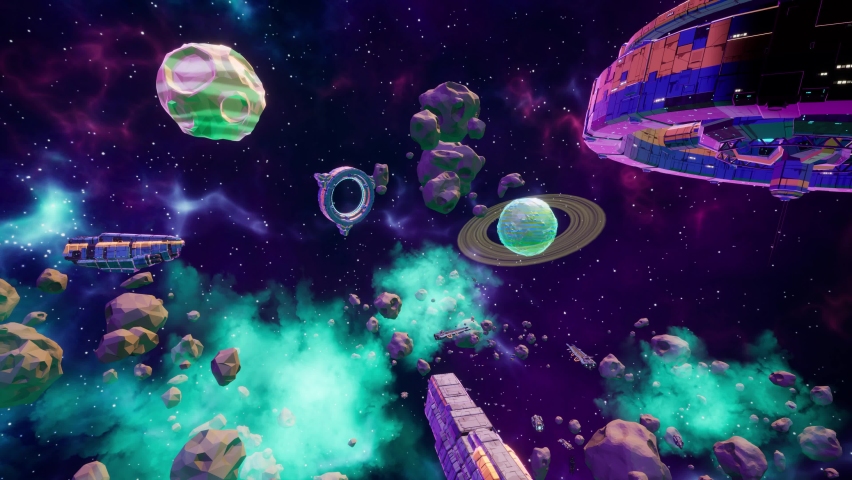 Super cool space world for metaverse | Shutterstock HD Video #1085114594