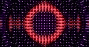 Vj loop Circular wave effects. Neon light red and purple.