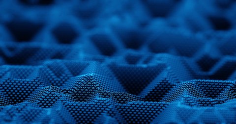 Stylized 3D voxel cubes. wavy blue liquid looping background animation 