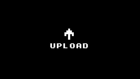 pixel upload Icon animated Isolated on Black Background.Icon to Improve Project and Explainer Video. 4K Video Animation.