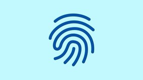 Fingerprint sensor scanner symbol for biometric verification, personal data security as flat motion video animation - Powered by Shutterstock - Get 15% off with code: PIKWIZARD15