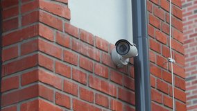 Security cameras Scan people walking through the streets of the city. Surveillance cameras using artificial intelligence and facial recognition. Face Recognition, Video Surveillance