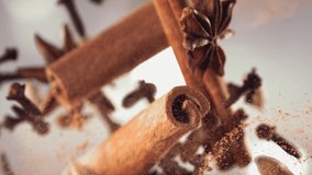 Clash of Flying Spices and Cinnamon Stick Cracking in Slow Motion - Powered by Shutterstock - Get 15% off with code: PIKWIZARD15