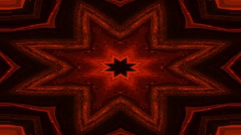 Unique colorful kaleidoscope fractal red marble pattern geometric movement background. Beautiful unique fractal abstract kaleidoscope pattern motion animation. 4k