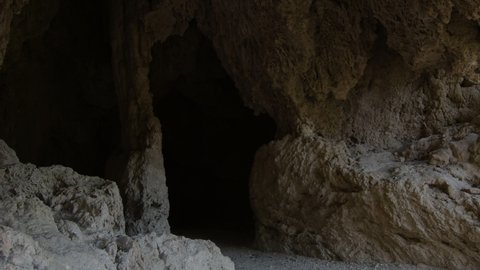 Entrance to a cave, tilt