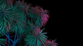 Vacation neon light palm tree background animation with copy space. Seamless looping. - Powered by Shutterstock - Get 15% off with code: PIKWIZARD15