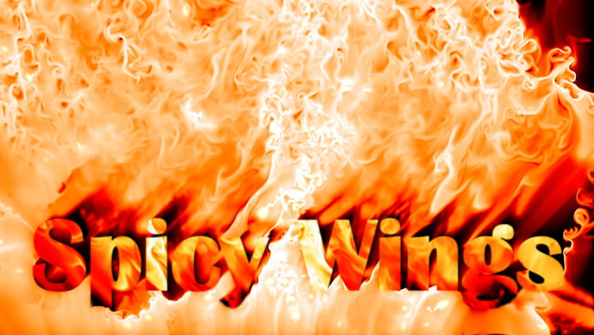 Spicy wings fire background