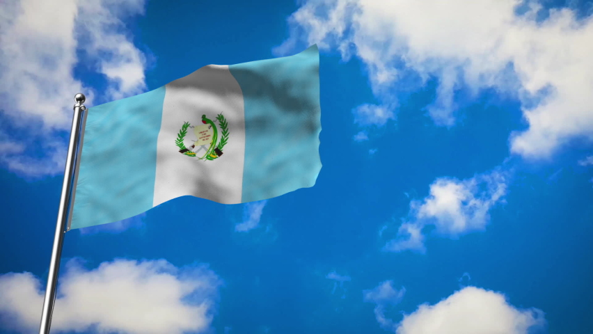 Flag Guatemala Sky waving background | Shutterstock HD Video #1085207552