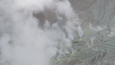 Fuming volcanic valley (Owakudani, Hakone, Kanagawa, Japan)