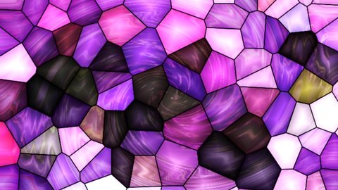 Beautiful colorful abstract glass polygonal pattern animation background. Beautiful glossy colorful abstract low poly surface wave. seamless loop 3D animation. 4K