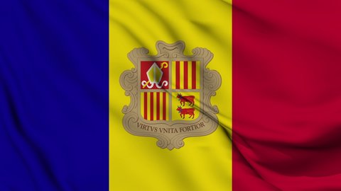 Flag of Andorra. High quality 4K resolution