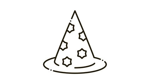 Magician Hat Icon Animation line