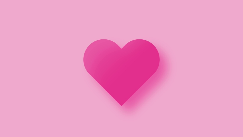Animation Pink heart, isolated on white background, pulsating or beating. Valentine's Day concept. | Shutterstock HD Video #1085260031
