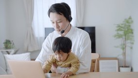 Parent who work at home with child
