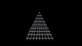 pyramid steel cage texture rotate 3d rendering