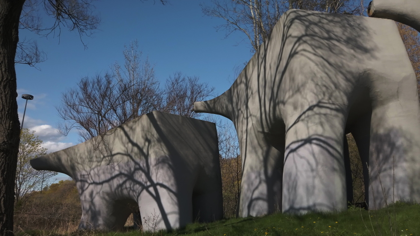 Wide shot of Elevated Wetlands Sculpture in Toronto